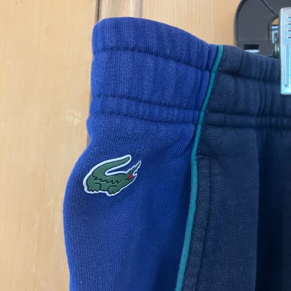 Lacoste Mens Colorblock Crocodile Logo Jogger Sweat Pants Size 4XL Blue AN EXC - Picture 1 of 12